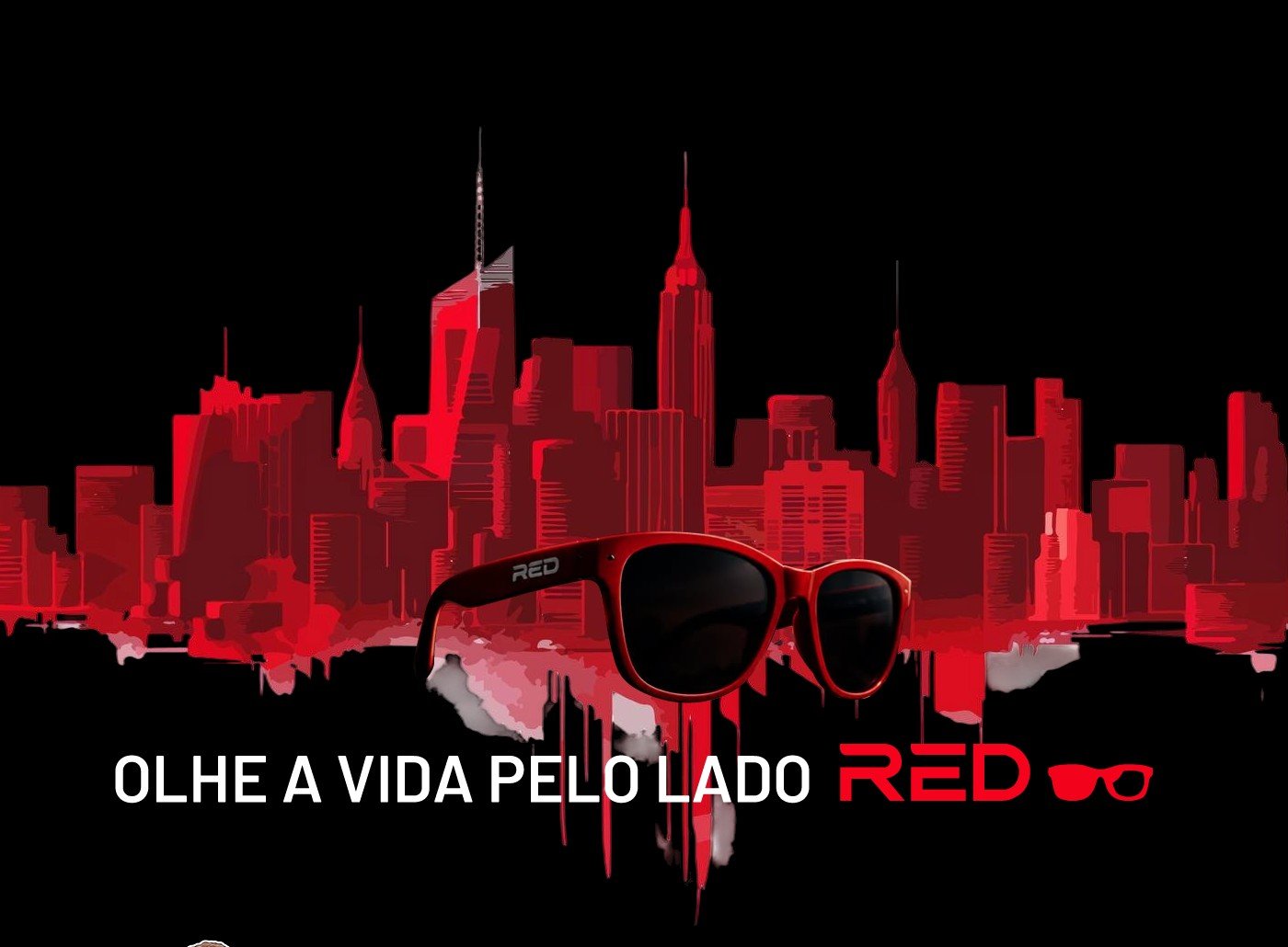 Óculos RED sobre a cidade — Olhe a vida pelo lado RED